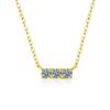 Collar de plata de ley 925 con forma de princesa sonriente y colgante de moissanita de alta calidad y combinable para mujer, cadena de clavícula sencilla.
