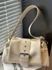 Bolso de mano personalizado de moda nicho 2026 nuevo bolso almohada de moda simple estilo motero bolso de hombro cruzado
