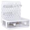 Caixa de armazenamento de placa de furo de mesa, artigos de papelaria de mesa, acabamento, prateleira de armazenamento de artefatos, porta-canetas, mesa de estudo de escritório, prateleira de armazenamento