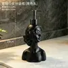 Dispensador de Jabón para Manos con Diseño de Niña Vendada, Botella Recargable para Desinfectante de Manos, Botella con Dosificador de Loción, Adorno Decorativo Artístico para Baño