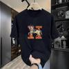 Lote Directo de Fábrica Algodón de Fibra Larga Pesado Verano Nuevo Manga Corta Moda Hombre Marca Americana Hombro Camiseta Casual Lote en stock