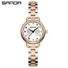 Relógio Feminino Sanda Tiktok Popular com Incrustação de Diamante, Relógio de Quartzo de Luxo de Nicho, À Prova d'Água, Relógio para Dropshipping