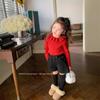 Suéter de Punto para Niña Ropa de Punto Invierno Infantil Cuello Alto Moda Base Suéter Ropa Infantil Niña Bebé Todo Terreno Ropa de Invierno
