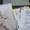 Impresión en Papel Hecho a Mano Puramente Desgarrado a Mano con Repujado y Grabado en Color, Aplicación de Lámina Dorada y Plateada, Envío Directo desde Fábrica de Comercio Exterior Transfronterizo