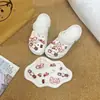 Conejo Miffy Cuadros Rojos Lindo, Moño de Manzana Lindo, Zuecos Versátiles, Charms Lindos para Zapatos Ins DIY