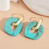 Set de Aretes Redondos de Acrílico Multicolor de Múltiples Piezas Transfronterizo Europeo y Americano, Aretes de Lujo Ligero de Gama Alta, Aretes de Temperamento Exagerado para Mujer