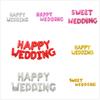 Conjunto de balões felizes para casamento corpo fino imitação beleza 16 polegadas pacote de letras de alumínio feliz casamento atacado