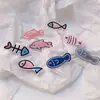 Grampo de osso de peixe peixinho fofo japonês clipe para franja de menina ins clipe lateral para cabelo desfiado clipe original divertido para estudante