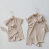 Ropa de Bebé Verano 2026 0-3 Meses Mameluco Mono de Bebé Color Avena Clase A Body de Algodón para Bebé