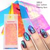 Cross-border Hot nail Art Stickers ins Magic Mirror Stickers Aurora Celofane decorações de unhas unhas