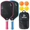 Conjunto de Raquetes de Pickleball de Fibra de Carbono T700 Textura de Tecido Fosco Tábua de Raquete de Pickleball Raquete Dedicada de Pickleball