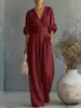 2026 Ropa de Primavera y Verano Nueva Colección Transfronteriza Europea y Americana para Amazon Mono de Mujer con Cintura Ajustada y Cuello en V Mono Estilo Europeo y Americano