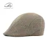 Gorras Transfronterizas para Hombre, Boinas Retro Británicas, Gorras de Pico a Cuadros Clásicas, Gorras Casuales de Moda de Ala Corta, Gorras de Periodista