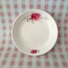 Plato de arroz de cerámica, plato de sopa doméstico, plato con estampado sencillo, plato de fideos doméstico de uso diario, plato de cerámica, juego de vajilla creativa