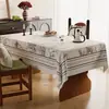 Mantel estilo francés, lavable, impermeable, a prueba de aceite, resistente al calor, tacto de lujo y alta gama, adecuado para uso doméstico, mantel rectangular para mesa de centro