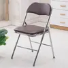 Silla plegable, taburete electrochapado, silla para uso doméstico con respaldo, silla de comedor, silla de conferencia vintage para oficina, silla de computadora, plegable