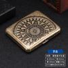 Caja de Cigarrillos de Metal con Tapa abatible, Flor Condensada de Bronce Tallada, Paquete de 20 Unidades, de Doble Cara, abatible, el más vendido del fabricante, compatible con envío directo