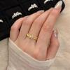 Anillo de Mariposa Trenzado Tejido de Espiga de Trigo Antiguo de Lujo Ligero Diseño Nicho Moderno Elegante Versátil Sensación de Alta Gama