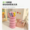 Porta-canetas de Silicone Animal de Desenho Animado Infantil, Recipiente de Caneta Dobrável Retrátil Fofo, Porta-armazenamento de Lápis Estilo Q-Cute para Alunos do Ensino Fundamental
