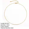 Europa y Estados Unidos nuevo collar de acero de titanio muy delgado que no se decolora para mujer cadena retorcida de 18K cadena de labios cadena de clavícula en forma de O joyería al por mayor