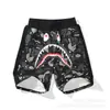 Pantalones Cortos Casuales de Verano con Estampado de Cabeza de Tiburón para Hombre Marca Trendy Transfronteriza Pantalones Casuales de Camuflaje Tejido de Rizo Pantalones Cortos de Alta Calidad
