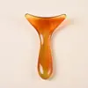Herramienta de masaje gua sha en forma de Y de resina para la salud, cepillo limpiador de meridianos faciales, de hombro y cuello para belleza facial, venta al por mayor de herramientas de masaje