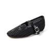 Zapatos Tejidos Mary Jane con Agujeros Transpirables y a Prueba de Olores para Pesca 2025 Primavera Aumentador Interno de Altura Cabeza Redonda Zapatos de Botón Único para Mujer