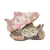 Nuevo modelo de comercio exterior transfronterizo: zapatillas tipo dad para mujer con suela de durián y pedrería, diseño floral pequeño, transpirables, llenas de pedrería, talla grande, zapatos deportivos y casuales para mujer