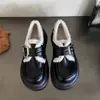 Zapatos de Cuero Gruesos con Suela Gruesa, Estilo Británico, Forro de Felpa, Cálidos, Retro, para Mujer, Novedad Otoño e Invierno 2025, Mocasines Franceses sin Cordones