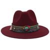 Chapéu Cartola Estilo Étnico Chapéu de Cowboy Ocidental Estilo Xizang Apresentação de Dança Guozhuang Chapéu de Jazz para Dança Chapéu de Aba Reta