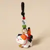 Llavero Colgante de Gatito Tallado en Madera Hecho a Mano Colgante Exquisito Lindo para Bolso Adornos Creativos Populares en Internet Regalo