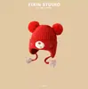 Gorros para Bebés y Niños Pequeños, Gorros de Lana de Oso Lindos para Otoño e Invierno, Gorros con Protección para los Oídos para Niños y Niñas, Gorros Súper Lindos y Cálidos para Cubrir los Oídos