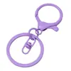 Llavero de aleación de color con cierre de langosta, juego de tres piezas, ocho llaveros, accesorios para joyería DIY, joyería creativa al por mayor