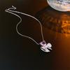 Aretes de Corazón con Lazo de Circonita Aguja de Plata Moda Exquisitos Versátiles Aretes de Botón Nicho Lujo Ligero Alta Gama Venta al por Mayor
