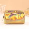 Bolsa de Cosméticos de Cuero PU con Láser Personalizado, Bolsa de Cosméticos y Artículos de Tocador de Gran Capacidad, Bolsa de Almacenamiento, Bolsa Octogonal Impermeable y Colorida