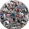 50 adesivos de grafite de motocicleta retrô, adesivos decorativos criativos de personalidade DIY, adesivos à prova d'água para capa de celular transfronteiriça