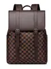 Bolso de doble hombro para hombre de moda simple a cuadros transfronterizo, resistente al desgaste, gran capacidad, para computadora, mochila para ir al trabajo y viajar