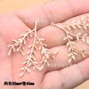 Cobre Preservador de Cor Três Ramos de Folhas e Galhos Pingente DIY Feito à Mão Joias Nupciais Material Decorativo Acessórios Envolvimento de Grampo de Cabelo