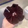 Goma de Pelo de Terciopelo de Colores Versátil Elegante Cuerda para Cola de Caballo Baja Flor Moda Nuevo Accesorio para el Cabello