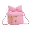 Bolsa de Ombro Infantil 2026 Laço Doce Porta-Moedas Menina Combinação Pai-Filho Corrente Mini Casual Transversal