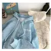 Suéter Cardigan Grande Tamanho Exportação Transfronteiriça Masculino Outono Tendência Americana Solto Com Capuz Tie-Dye Jaqueta Suja Ins