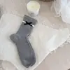 ¡Serie de Combinación Gris de Gama Alta! Serie Gris Mismo Estilo Transmisión en Vivo Combinación Calcetines Holgados de Color Sólido Dongdaemun Coreano