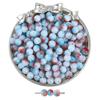 8mm de vidro gelo transparente dupla talão de tinta florescendo contas de ouro DIY artesanal colar pulseira jóias acessórios contas soltas
