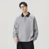 Novedad Otoño/Invierno 2026: Suéter Casual Versátil de Ajuste Holgado para Hombre con Cuello Campana, Sudadera de Manga Larga de Moda Americana High Street para Hombre
