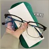 Armazón para gafas de miopía de media montura ultraligero TR90 2023 nuevo armazón para gafas de miopía con grado ajustable lente plana anti-luz azul