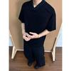 Camisa Polo Irregular Estilo Americano Manga Corta para Hombre 2026 Verano Tendencia Marca Nicho Gama Alta Holgada Cuello Solapa Top Casual