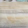 Tira de imitación de pelo de conejo estilo mejorado de 1 cm de ancho cinta de no tejido hecha a mano para bricolaje encaje accesorios para linterna de león danzante traje Tang Hanfu tira plana