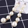 Pendientes largos de perlas de celebridades de Internet, muy populares, con diamantes, elegantes y elegantes, con una dulce joyería de moda.