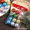 Pó Colorido Enfeitado Bola de Natal Enfeite Decorações de Natal Enfeites de Árvore de Natal 4cm5cm Bola de Espuma com Pó Dourado Enfeitada