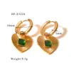 Europa y Estados Unidos INS18K chapado en oro real forma geométrica circón retro Joker pendientes de acero inoxidable pendientes en stock al por mayor